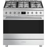 Smeg 90cm Classic Dual Fuel Freestanding Oven Stainless Steel CS9GMXA2 hero image