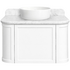 Turner Hastings Evara 75x53 Wall Hung Vanity with Real Marble Top To Suit Above Counter Basin White NTH EV753-WH-NTH image NaN