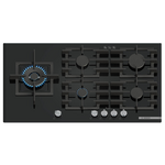 Bosch 90cm Series 6 Gas Cooktop Tempered Glass Black PPM9A6I40A hero image