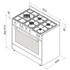 Artusi AFG900X Freestanding Dual Fuel Oven/Stove image NaN