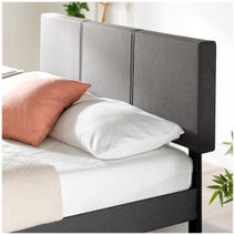 Zinus Queen Cambril Bed Frame Fabric Bed Base Upholstered Dark Grey AU-FPPBC1-38Q hero image