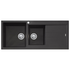 Oliveri Santorini Left-Hand Basin 1 & 3/4 Basin And Drainer - Black ST-BL1510LHB image NaN