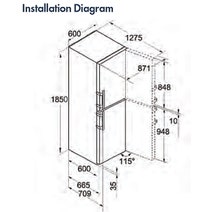 Liebherr 298L Bottom Mount Fridge SBNES4265RH hero image