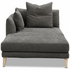 Kalona KYOTO Left Facing Extended Chaise Sofa Pewter WS-205-LCS-VILA-27 image NaN