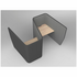 OLG Motion Zip Work Pod 2 User Charcoal with Solid Beech Worktop OG_MZIP2CLST_BE image NaN