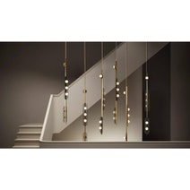 CTO Lighting Modulo Vertical Pendant Light - Satin Brass MODPEVLSBSKMO hero image