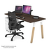Jason.L 1200mm Quadro A Leg Menge Desk with Natural Leg White Cross Beam QDW1207.W.WE image NaN
