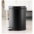SOGA 12L Black Trash Bin RUBBISHBINROUND12LB image NaN
