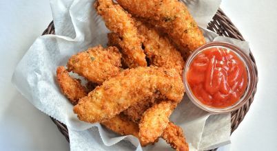 Pieces of crispy fried chicken