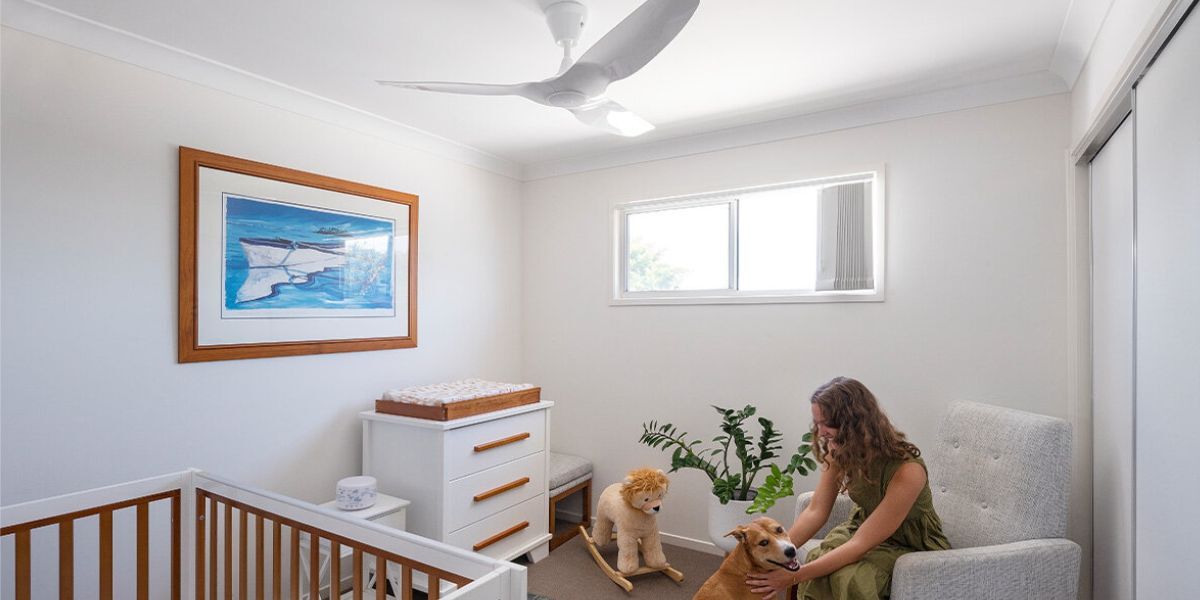 Ceiling fans can aid air con in making an area feel cooler
