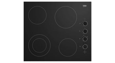 The Beko 60cm Vitroceramic 4 Zone Ceramic Cooktop BCT601CG