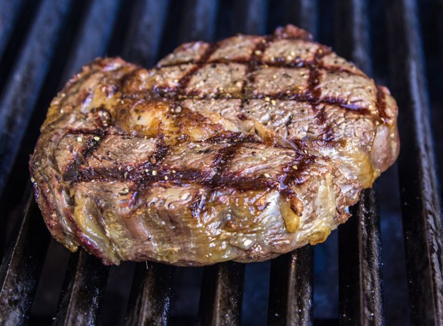 It's easy to get the perfect criss cross grill marks on your BBQ steak.
