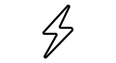 A zig zag electricity power energy symbol