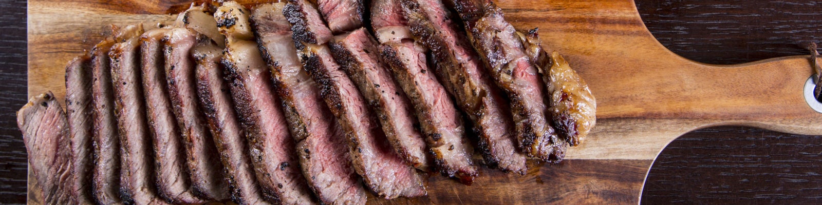 Reverse sear tomahawk steak