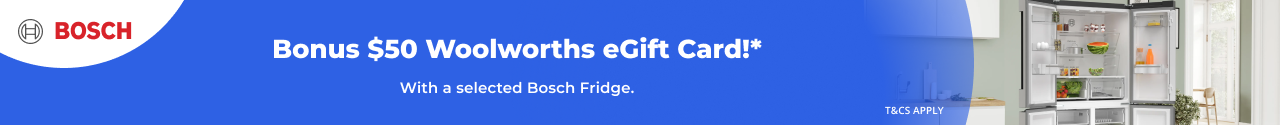 $50 Woolworths Supermarket eGift Card with selected Bosch