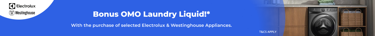Bonus Omo with selected Electrolux & Westinghouse Laundry Appliances