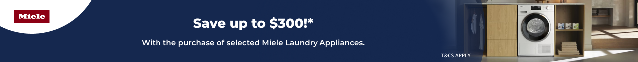 Save up to $300 on selected Miele Laundry Appliances