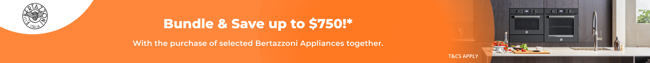 Save up to $750 when bundling selected Bertazzoni Appliances